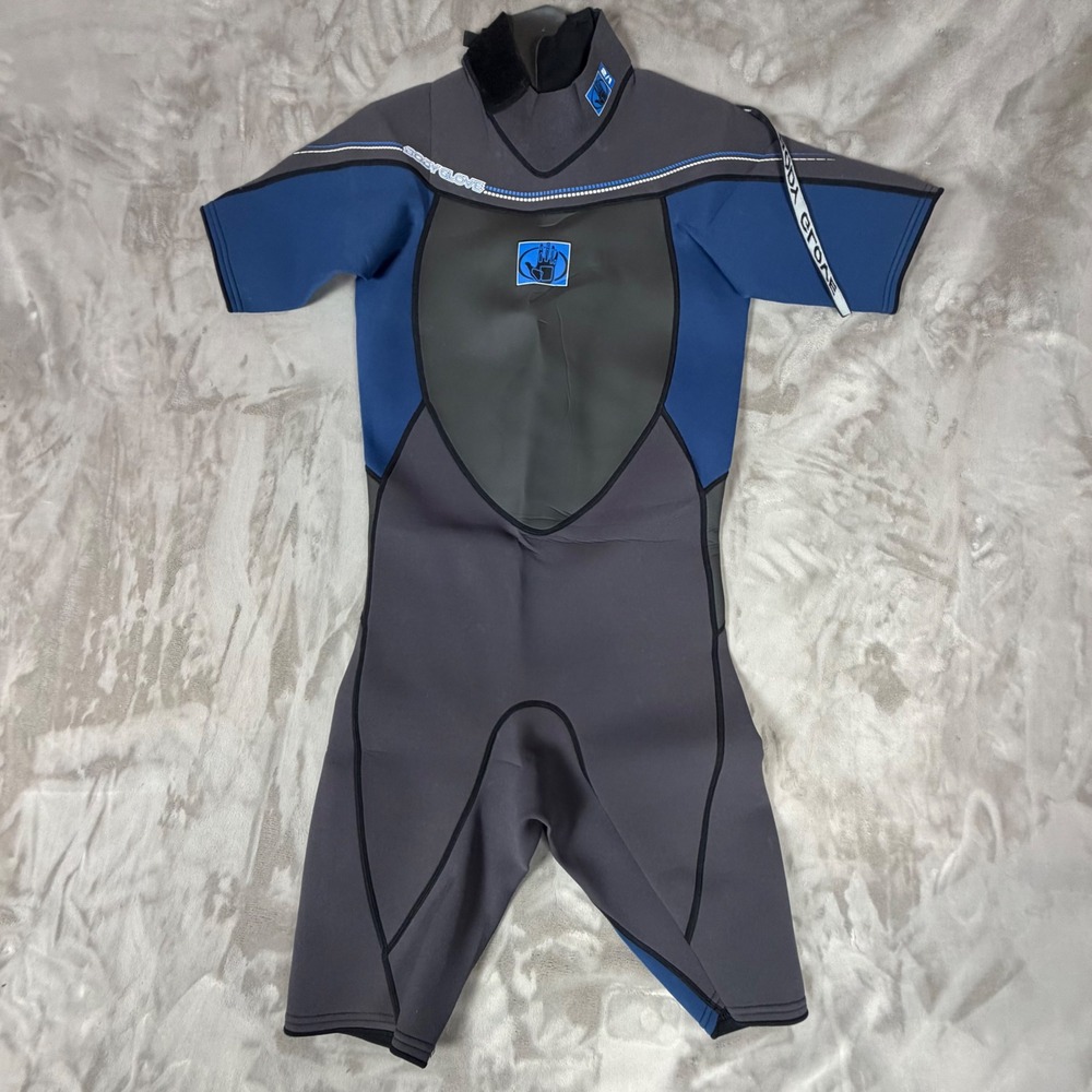 Body Glove Method 2.0 Mens LS Wetsuit Springsuit Blue Grey Neoprene Shorty